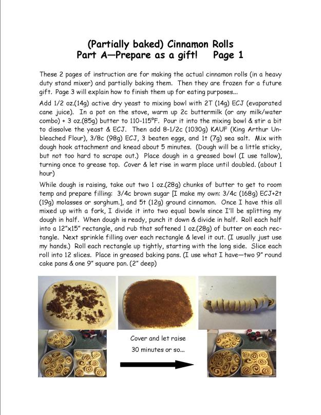 cinnamon rolls instructions